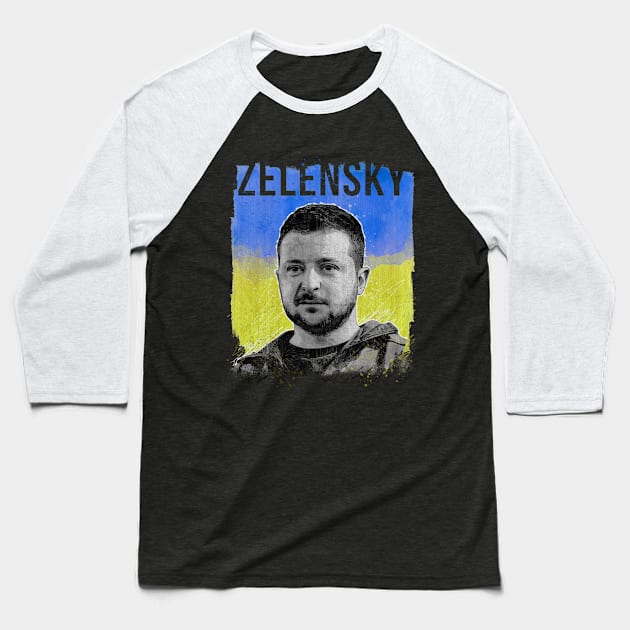 Zelensky Ukraine Baseball T-Shirt by YuriySmith